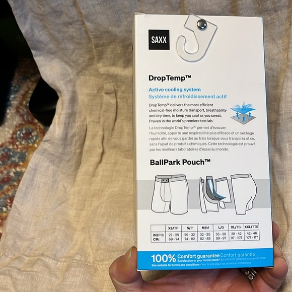 Saxx DropTemp® Cooling Mesh Performance Boxer Brief 5" - Slim Fit (Med) - Picture 4 of 6